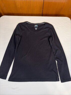 Croft & Barrow Long Sleeve Shirt Women's S Black